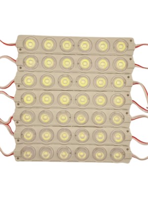 Powerr Led Aydınlatma 12 Volt 6 Watt 6 Lensli Günışığı 3030 Smd LED Modül IP65 10 Adet Modül