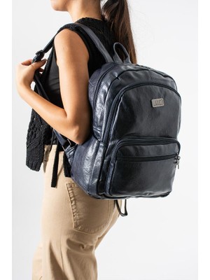 Baginn Yıkama Suni Deri Kadın Sırt Çantası Vegan Deri Bayan Sırt Çantası 30*20 cm Yumuşak Doku Çok Cepli