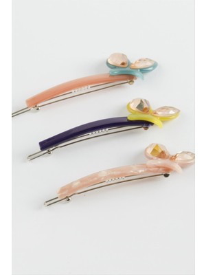 SiHako Yaprak Taşlı Klipsli Toka