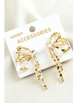 SiHako Fiyong Taşlı Metal Küpe