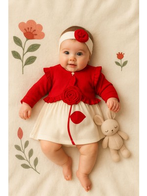 Ozz Baby Kız Bebek  9-12-18 Ay Güllü Bolerolu  Şık Elbise