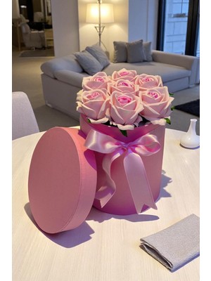 Özbience Sevgiliye Özel Pembe Gül Kutu, Doğum Günü Hediye