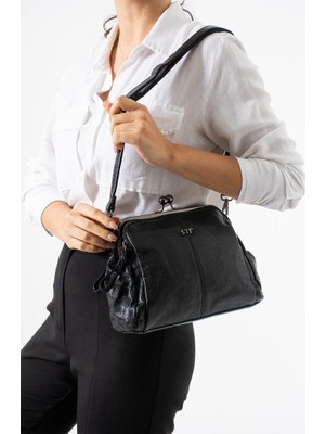 Baginn Y.suni Deri Kadın Postacı Burslu Çanta 24*20 cm Vegan Deri Bayan Çapraz Askılı Omuz Çantası