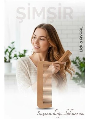 Shopwave Doğal Şimşir Ahşap Tarak – 16 Cm, Anti-Statik, Kepek Karşıtı ve El Yapımı