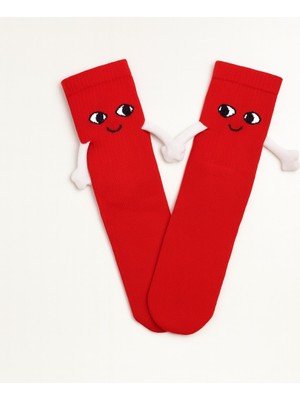 Mıknatıslı El Ele Tutuşan Çorap, Unisex Arkadaşlık,sevgili,komik Çorap