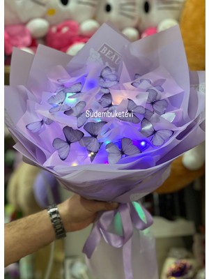 Özbience Rüya Gibi Renkli Kelebek Buketi, Özel Günler Için Hediye