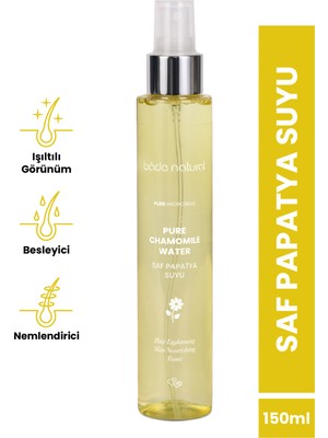 Bade Natural Papatya Suyu 150 ml Plastik Şişe Saç Toniği Tüm Saçlar İçin Doğal Parlaklık