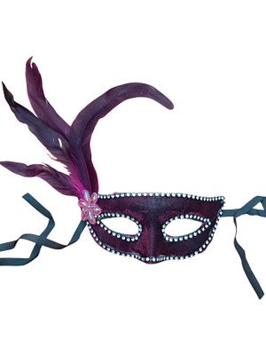Nana & Mayka Moda Parıltılı Bordo Parti Maskesi – El Yapımı, Karnaval & Maskeli Balo Aksesuar Unisex