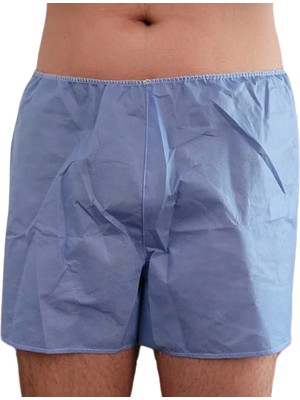 White Guard Tek Kullanımlık Erkek Boxer , Kolonoskopi Şortu - Erkek Don(10 Lu) Mavi