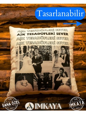 Özbience Kişiye Özel 40X40 Yastık, Sevgili ve Arkadaşlar Için Özel Hediye
