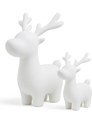 Yılbaşı Geyik Figürü Süs 3D Baskı  2 Adet Büyük & Küçük