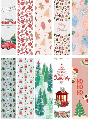 Özbience Yılbaşı Temalı 10'lu Kitap Ayraç Seti, Şık ve Özel Tasarım Hediye