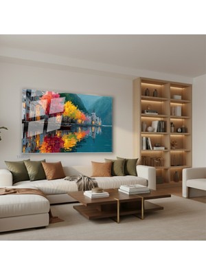 Tablonhazır Yatay Cam Tablo Salon Duvar Tablosu Yatay Cam Doganinrenkleri3 Yeni Ev Hediyesi Ofis Tablosu
