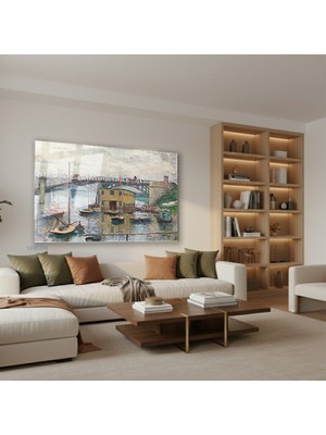 Tablonhazır Yatay Cam Tablo Salon Duvar Tablosu Yatay Cam Koprumanzarasi3 Yeni Ev Hediyesi Ofis Tablosu