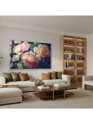 Tablonhazır Yatay Cam Tablo Salon Duvar Tablosu Yatay Cam Acanguller Yeni Ev Hediyesi Ofis Tablosu