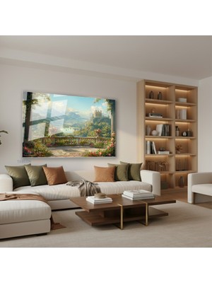 Tablonhazır Yatay Cam Tablo Salon Duvar Tablosu Yatay Cam Balkon Manzarasi Yeni Ev Hediyesi Ofis Tablosu