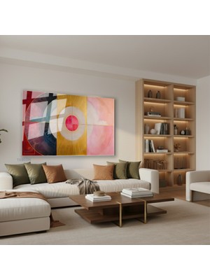 Tablonhazır Yatay Cam Tablo Salon Duvar Tablosu Yatay Cam Geometriksekiller6 Yeni Ev Hediyesi Ofis Tablosu