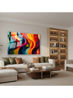 Tablonhazır Yatay Cam Tablo Salon Duvar Tablosu Yatay Cam Soyutgeometriksanat9 Yeni Ev Hediyesi Ofis Tablosu