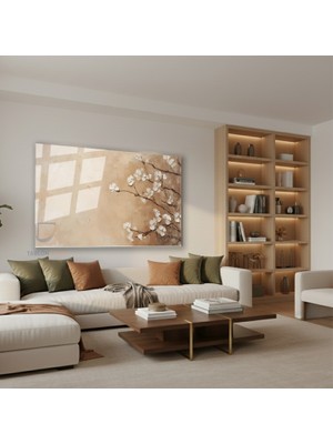 Tablonhazır Yatay Cam Tablo Salon Duvar Tablosu Yatay Cam Soyutciceksanati2 Yeni Ev Hediyesi Ofis Tablosu