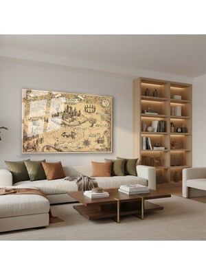 Tablonhazır Yatay Cam Tablo Salon Duvar Tablosu Yatay Cam Hogwards Map Yeni Ev Hediyesi Ofis Tablosu