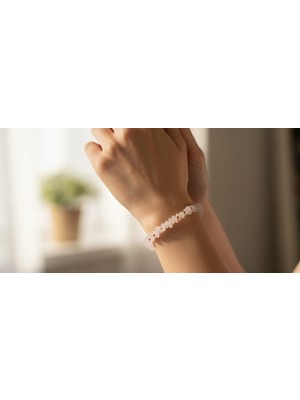 Esu Accessory Esu Pembe Kuvars Doğal Taş Bileklik