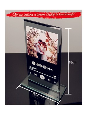 Özbience Sevgililer Günü Için Kişiye Özel Spotify Cam Plak Hediye