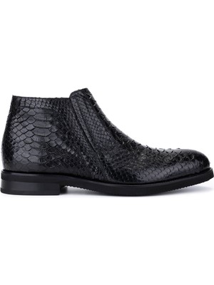 Tamer Tanca Erkek Hakiki Deri Siyah Klasik Bot 537 3812 Erk Bot SK25-26 Sıyah Yln