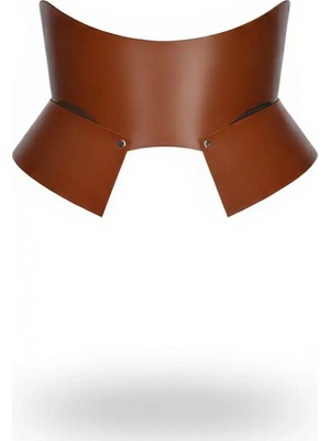 Kahverengi Deri Geniş Kadın Kemeri, Korse Deri Kemer - APFT611