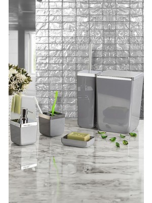 Özbience Şık ve Fonksiyonel Banyo Seti, Gri Renk Tasarımıyla Tarzınıza Uyum Sağlar