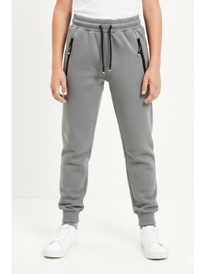 Modanino Erkek Çocuk Eşofman Alt-2 Iplik-Fermuar Cepli-6-14 Yaş 12454