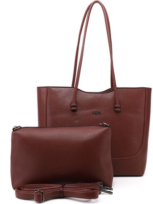 Gönderi(r) Kadın Bordo  Yavrulu Omuz Çantası