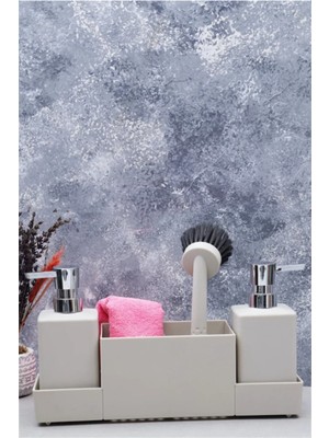 Özbience Akrilik Sıvı Sabunluk 4'lü, Mutfak Için Şık ve Pratik Set