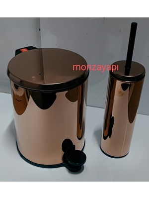 Özbience Primanova Çelik Çöp Kovası 6l ve Tuvalet Fırçası Seti