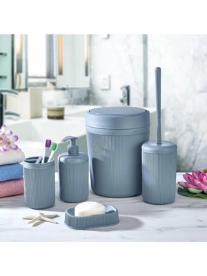 Özbience Pratik ve Şık 5'li Banyo Seti, Lavabo ve Tuvalet Aksesuarları