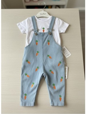 Leona Luxe Havuç Desenli  Bebek  Salopet Tulum