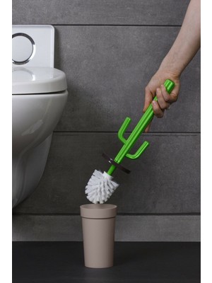 Özbience Şık ve Dayanıklı Kaktüs Tasarımlı Wc Fırçası, Hijyen ve Estetiği Bir Arada
