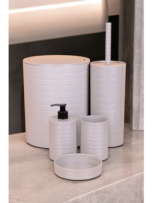 Özbience Şık 5'li Banyo Seti Bej-Krem Renkli, Hızlı ve Güvenli Teslimat