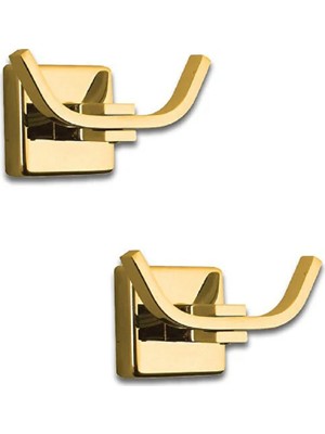 Özbience Paslanmaz Pirinç Gold Banyo Askılık ve Havluluk Seti 2'li