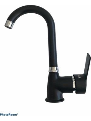 Özbience Şık Siyah Krom Lavabo Bataryası, Modern ve Dayanıklı Tasarım