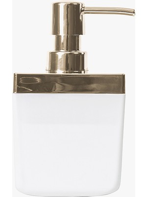 Özbience Şık Toskana Beyaz Altın Sıvı Sabunluk, Zarif ve Modern Tasarım