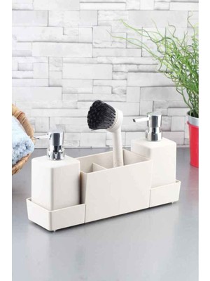 Özbience Şık ve Dayanıklı Akrilik Sıvı Sabunluk Seti, Modern Banyo Dekoru
