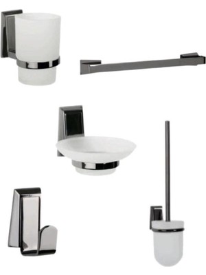 Özbience Şık ve Modern Banyo Seti, Antik Gri Tonlar, Rahatlatıcı Tasarım