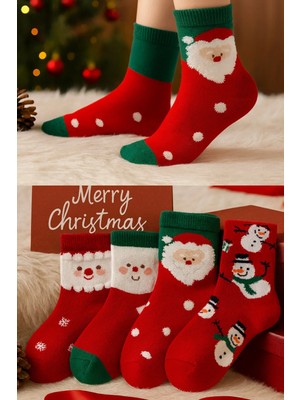 Bgk Çocuk-Yetişkin Yılbaşı Çorap 4'lü