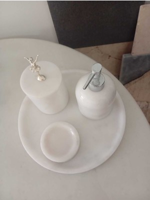 Özbience Doğal Elegant Seri 1. Sınıf Mermer Banyo Seti, Balerin Kabartmalı