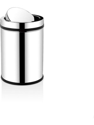 Özbience Paslanmaz Döner Kapaklı Çöp Kovası 27 Litre, Şık ve Dayanıklı Tasarım