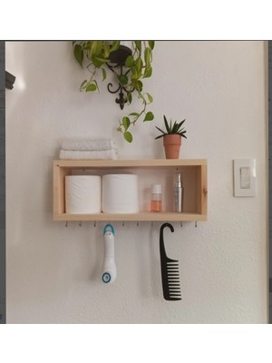 Özbience Şık Klozet Arkası Dekor ve Düzenleyici, Tuvalet Üstü Raf Seti