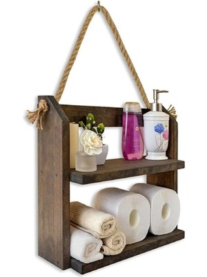 Özbience Şık Klozet Arkası Dekor ve Düzenleyici Raf Seti