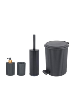 Özbience Nostaljik 4'lü Wc Fırçalı Banyo Temizlik Seti, Şık ve Kullanışlı Tasarım