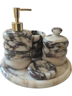 Özbience Şık Mermer Banyo Takımı, Modern ve Zarif Tasarım, Hızlı Kargo