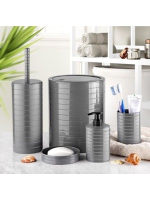 Özbience Şık 5 Parça Plastik Banyo Takımı, Pratik ve Kullanışlı Tasarım